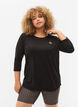 Trainingsblouse met 3/4-mouwen, Zwart, Model image number 0