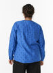 Blouse met lange mouwen en stippen, Blauw, Model image number 2