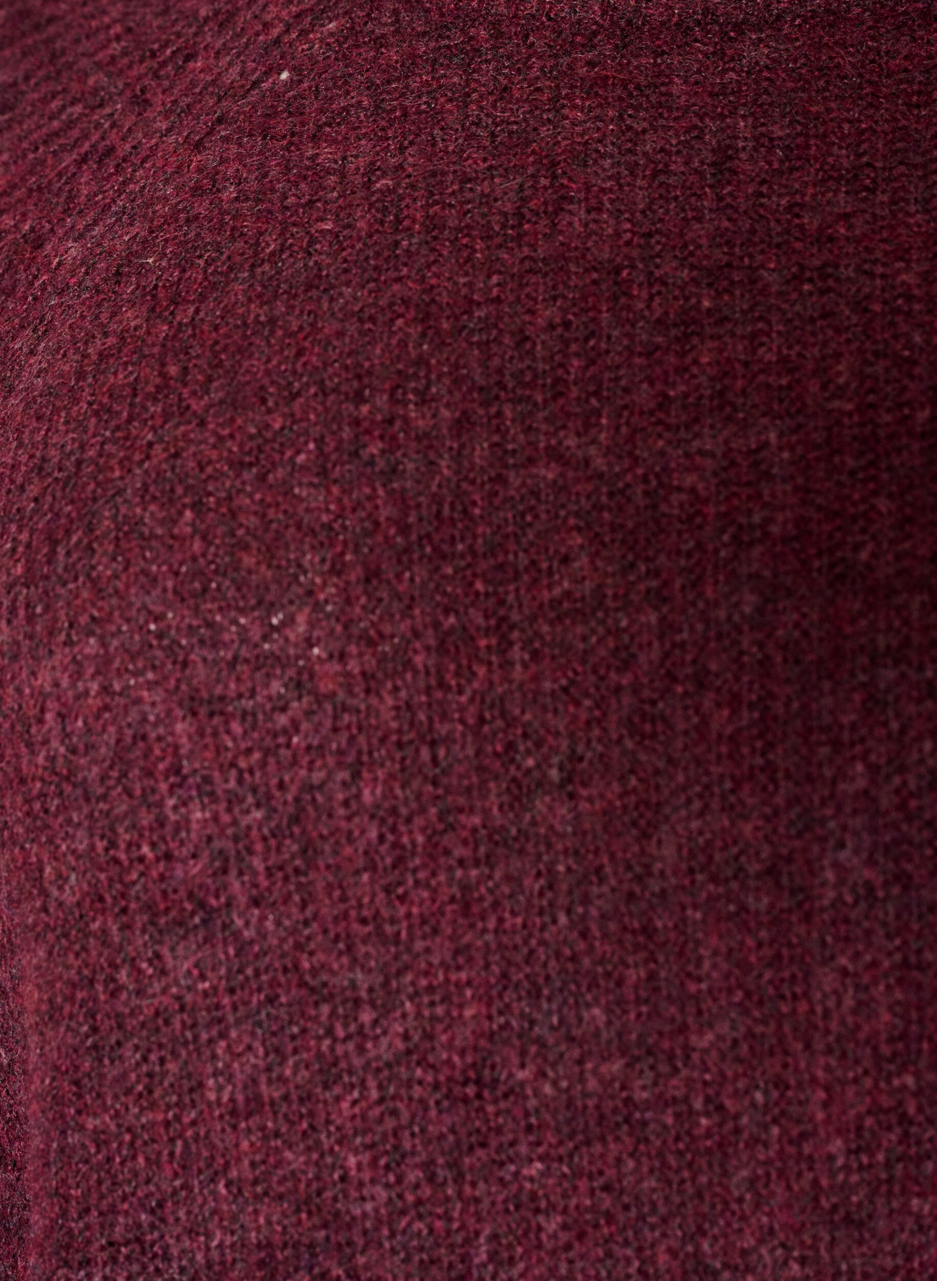 ZizziGeribde trui met 3/4 mouwen, Rood, Packshot image number 2