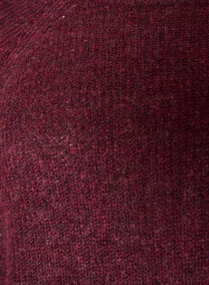 Geribde trui met 3/4 mouwen, Rood, Packshot image number 2