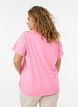 Katoenen T-shirt met print aan de voorkant, Roze, Model image number 2