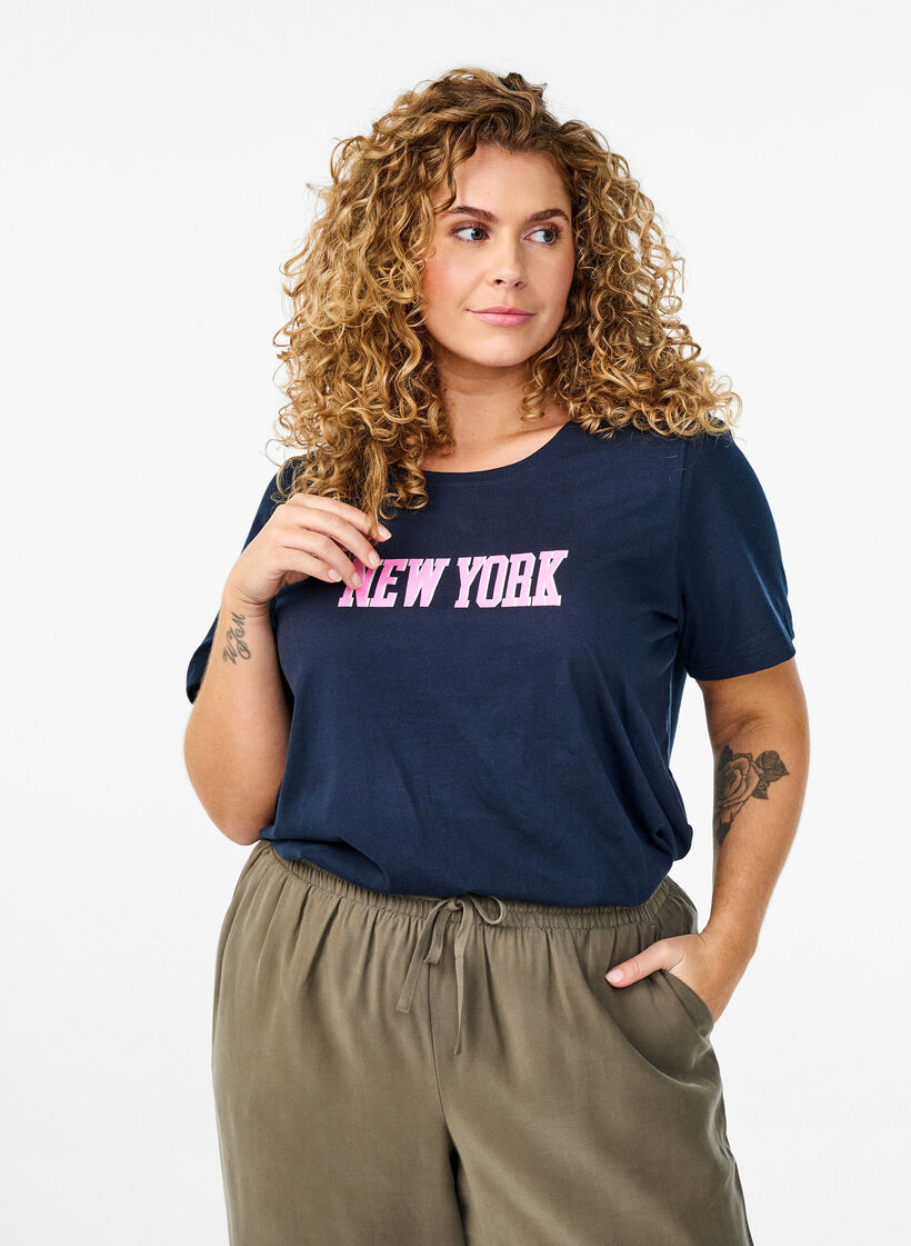 FLASH - T-shirt met motief, Blauw, Model image number 0