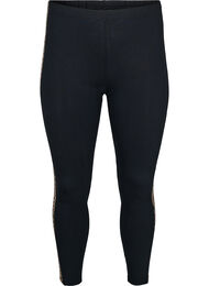 Viscose legging met luipaardprint streep, Black W. Leo