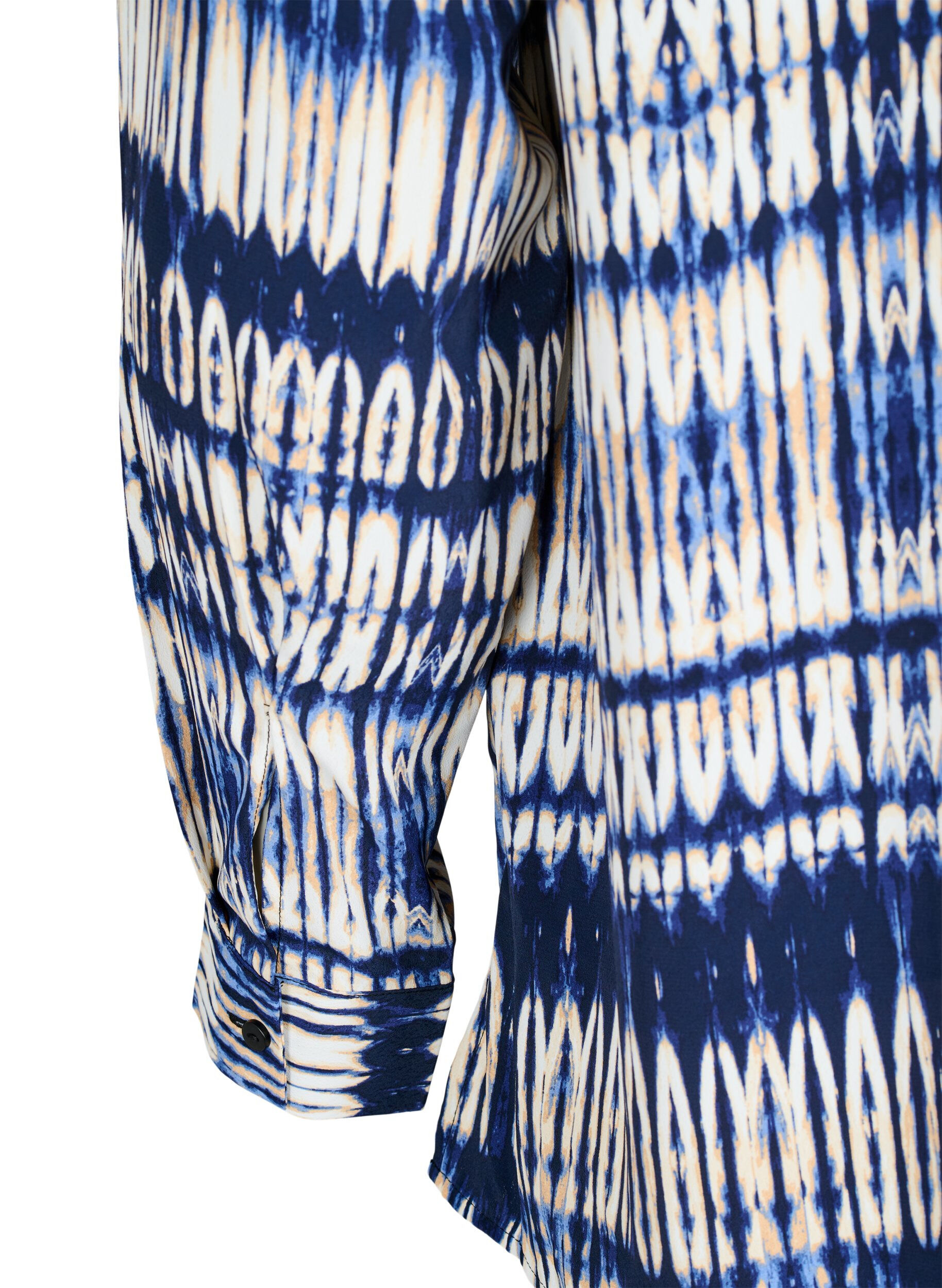 Zizzi Shirt met patroon, Blauw, Packshot image number 4