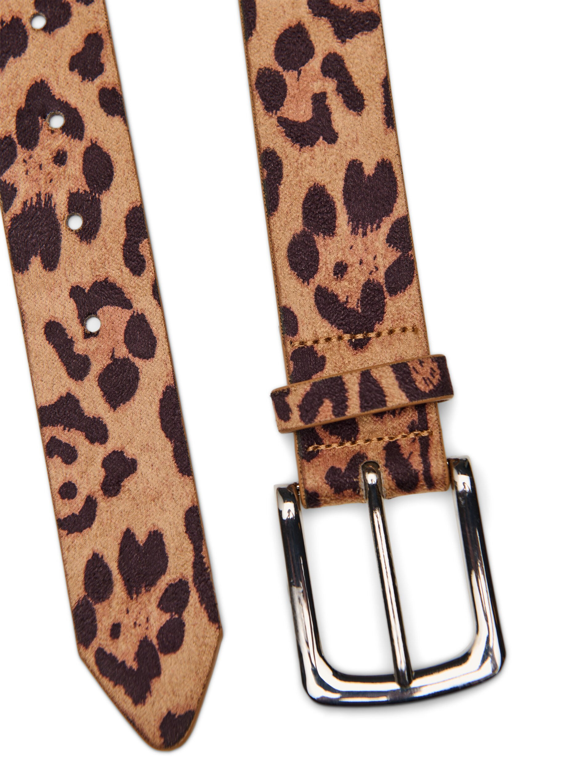 Zizzi Riem met luipaardprint, Bruin, Packshot image number 2