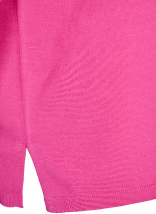 Gebreide blouse van viscose met 3/4 mouwen, Raspberry Rose, Packshot image number 3