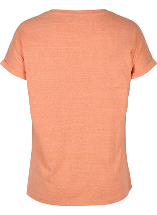 Gemêleerd t-shirt in katoen, Amberglow Melange, Packshot image number 1