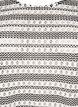 Gehaakte blouse met 3/4 mouwen, Black White, Packshot image number 2