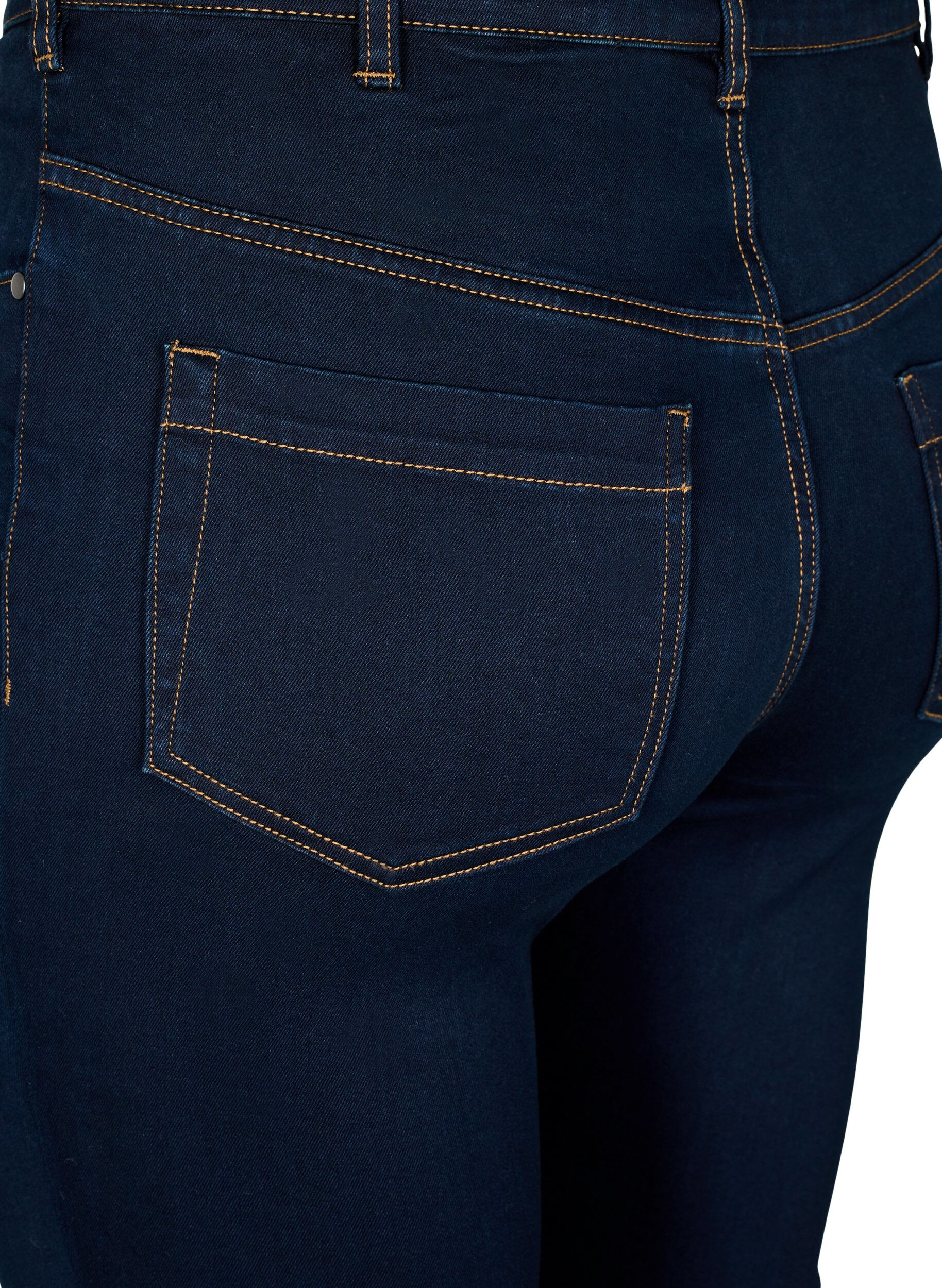 Zizzi Super slim Amy jeans met hoge taille, Unwashed, Packshot image number 3