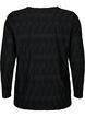 FLASH - Blouse met lange mouwen en structuur, Black, Packshot image number 1