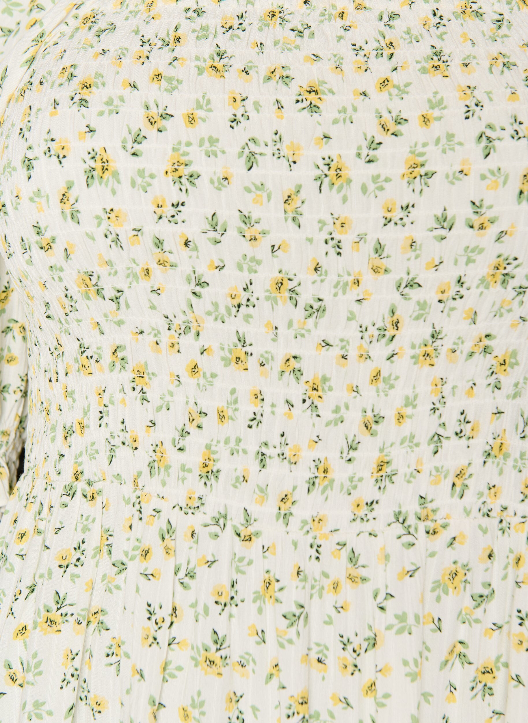ZizziGebloemde viscose zomerjurk, Wit, Packshot image number 2