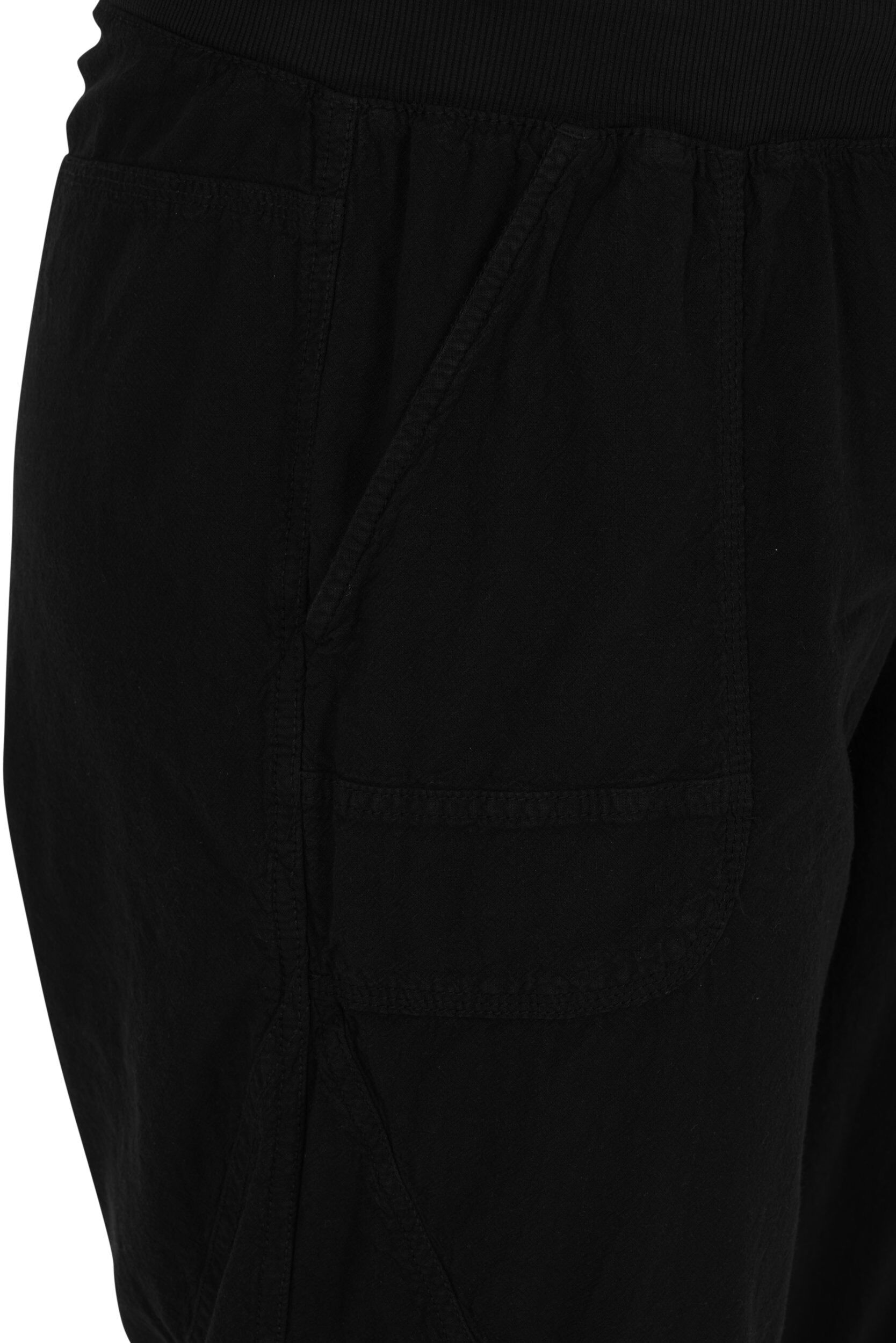 Zizzi Katoenen Capri-broek, Zwart, Packshot image number 2