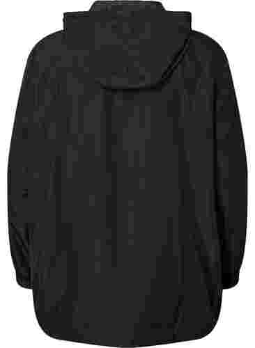 Anorak met capuchon en zak, Black, Packshot image number 1