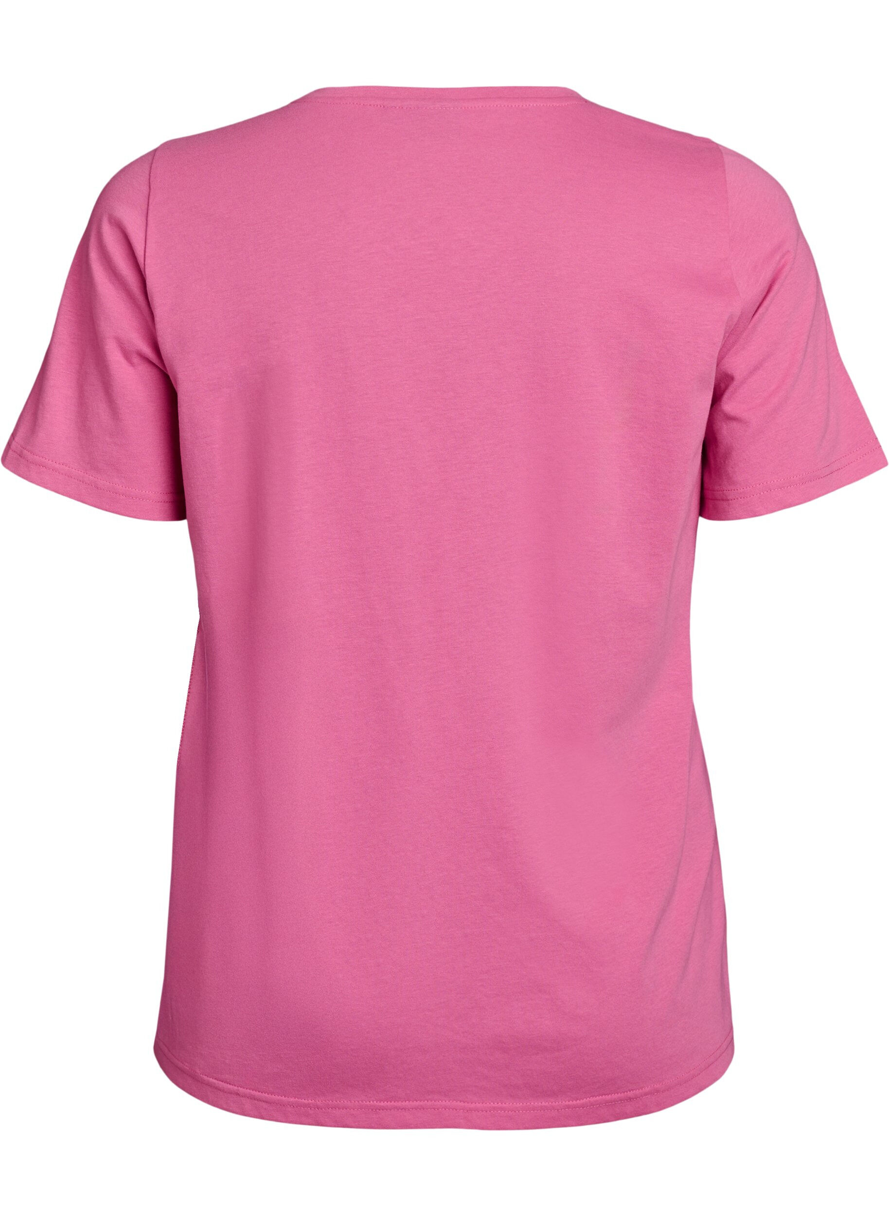 Zizzi T-shirt met print, Roze, Packshot image number 1