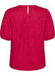 Blouse met textuur en korte mouwen, Roze, Packshot image number 1
