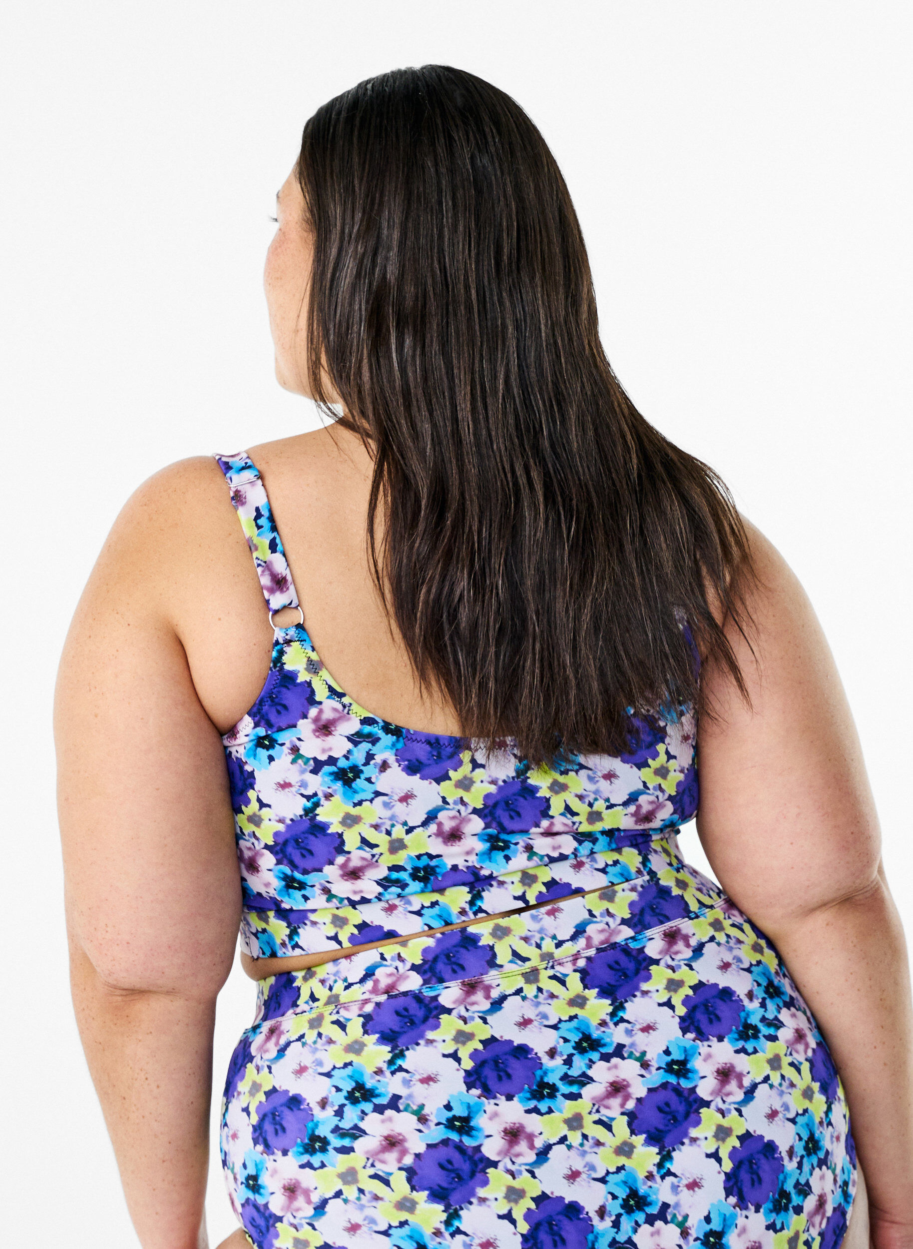 Zizzi Bikinitop met verstelbare bandjes, Paars, Model image number 2