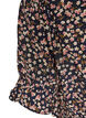 Korte viscose jurk met ruchesdetails, Blauw, Packshot image number 3