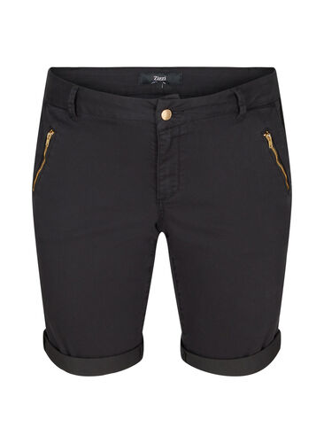 Nauwsluitende shorts met zakken, Black, Packshot image number 0