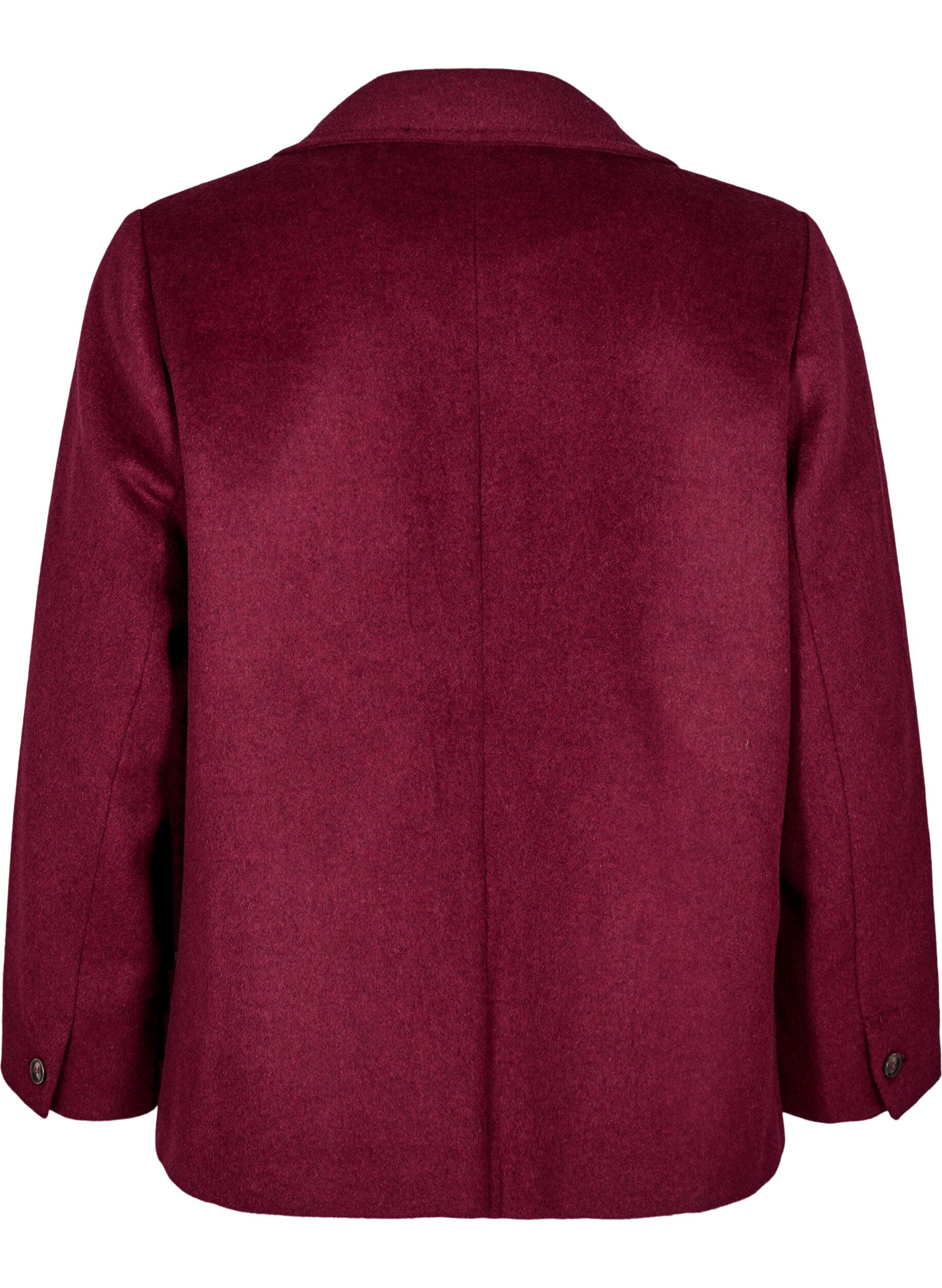 Zizzi Blazer met een double-breasted sluiting en klassieke revers, Rood, Packshot image number 1