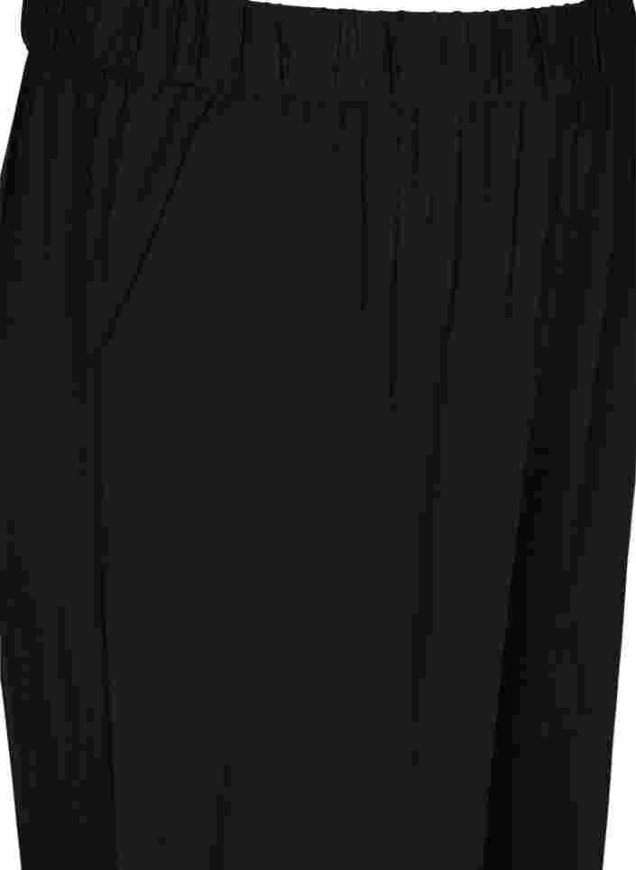 Viscose broek met zakken, Black, Packshot image number 2