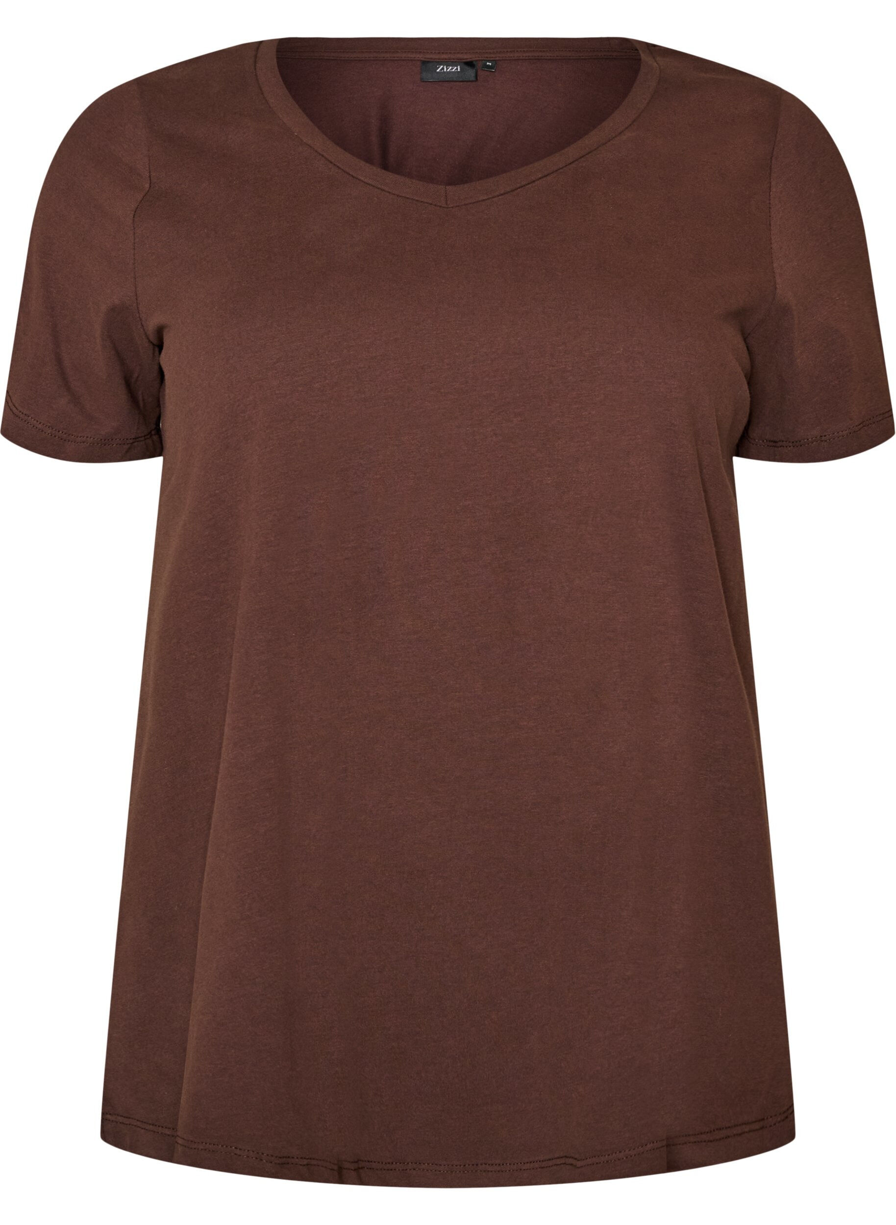 Basic t-shirt in effen kleur met katoen