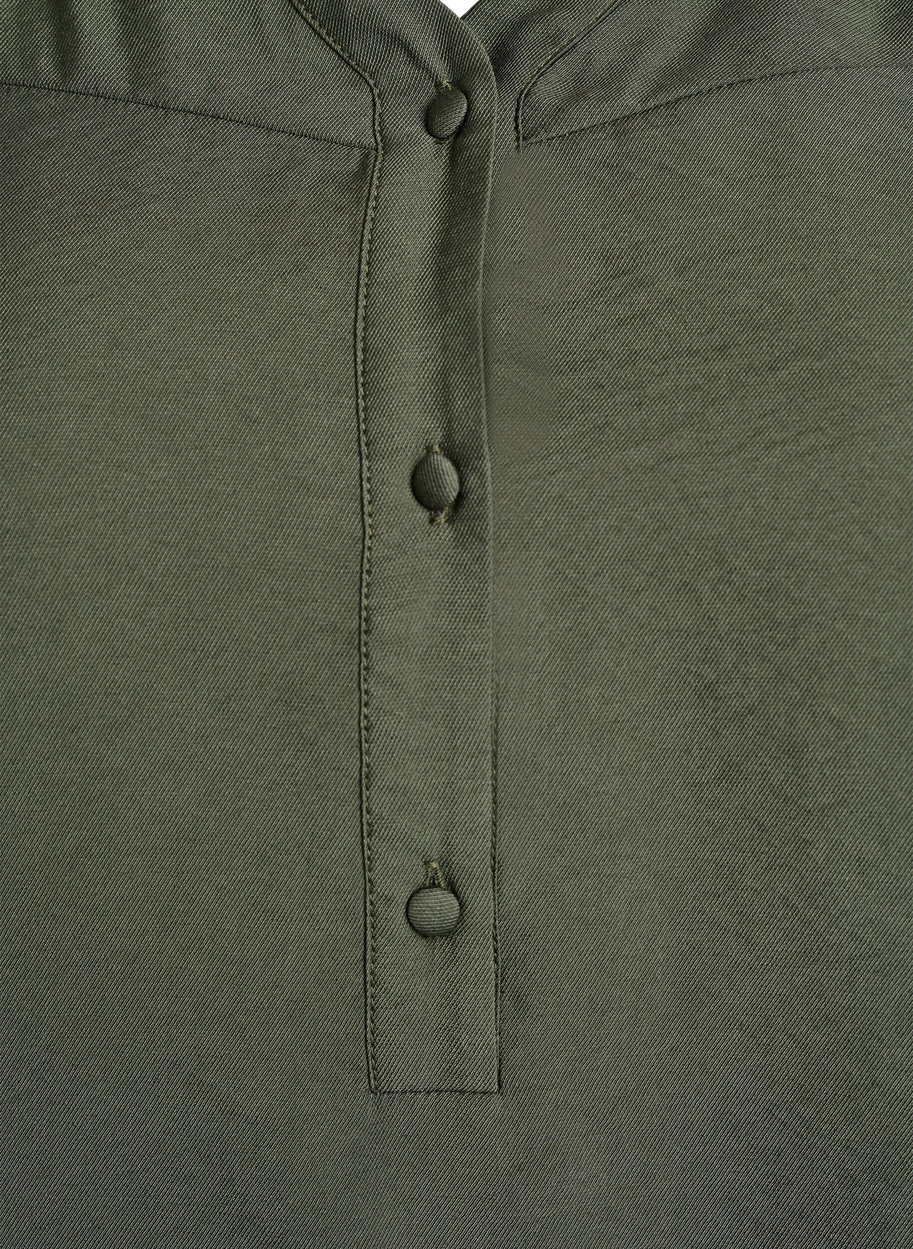 Zizzi Viscose blouse met smock en geplooide details, Groen, Packshot image number 2