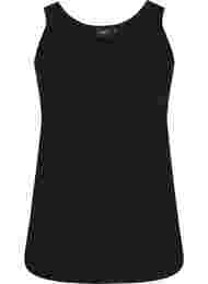 Effen gekleurd basic top in katoen, Black