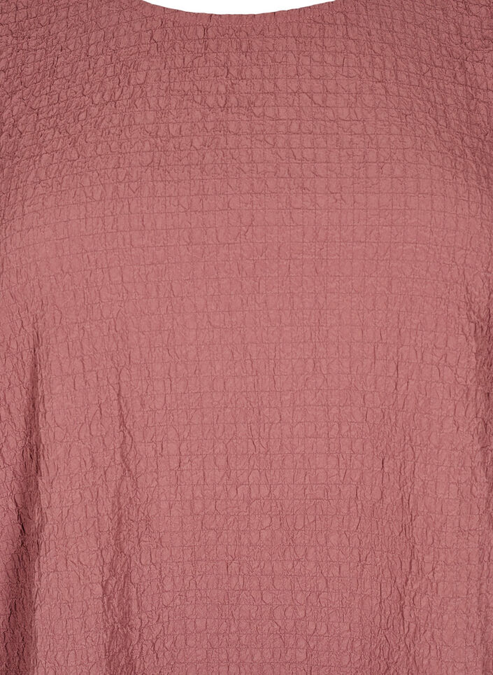 FLASH - Blouse met lange mouwen en ronde hals, Rose Brown, Packshot image number 2