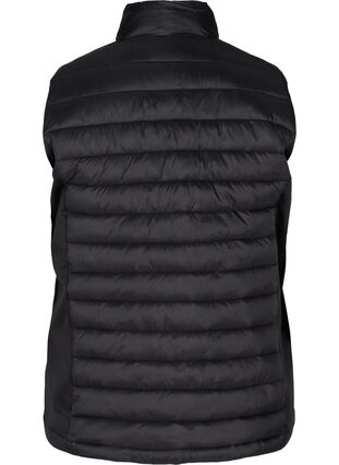 Gewatteerd vest met zakken, Black, Packshot image number 1