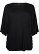 Jersey blouse met halflange ballonmouwen, Zwart, Packshot image number 0