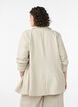 Blazer in linnen en viscose met revers en zakken, Beige, Model image number 2