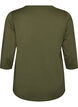 Sporttop met 3/4 mouwen, Groen, Packshot image number 1