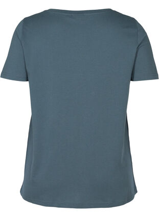 T-shirt met korte mouwen en print, Dark Grey w. Eagle , Packshot image number 1