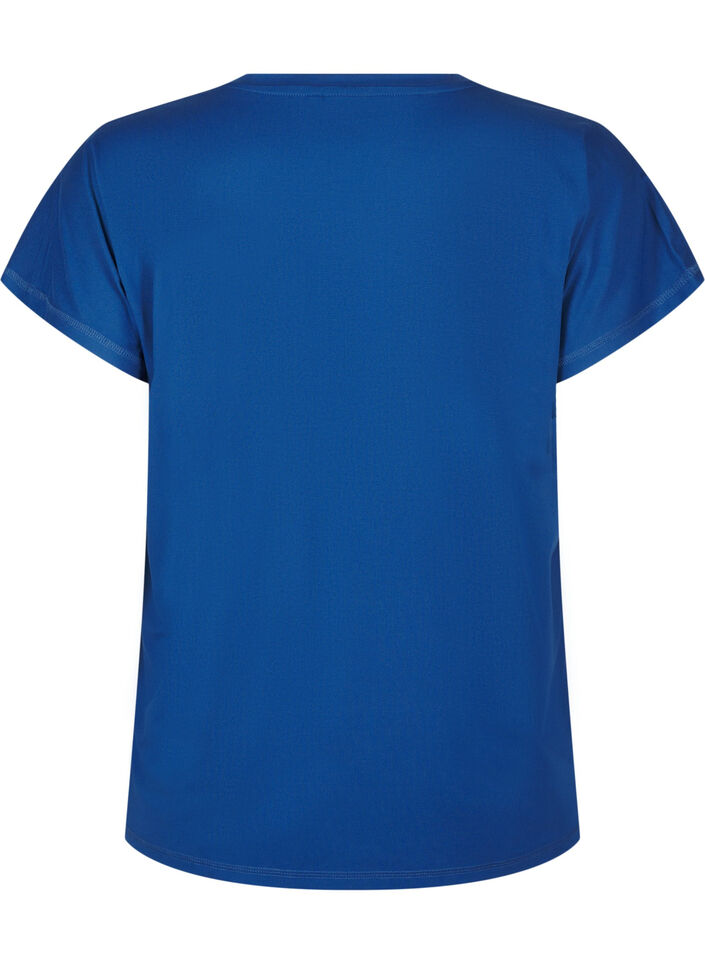 Effen gekleurd T-shirt voor sporten, Blauw, Packshot image number 1