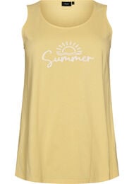 Katoenen top met a-vorm, Geel