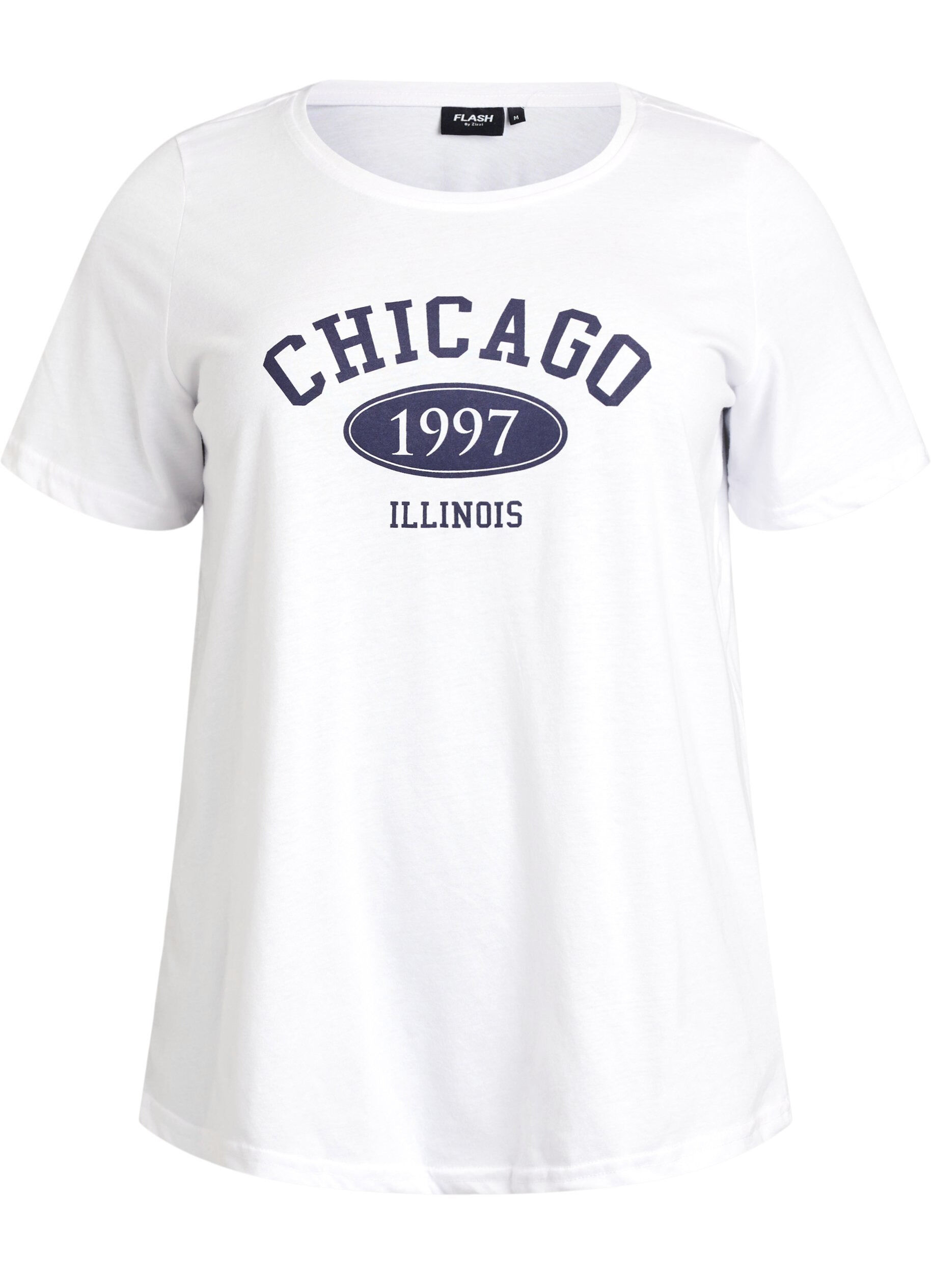 Zizzi FLASH - T-shirt met motief, Wit, Packshot image number 0
