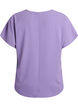 Blouse met korte mouwen en een ronde halslijn, Paars, Packshot image number 1