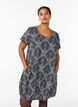 Katoenen jurk met korte mouwen en print, Blauw, Model image number 0