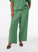 High-waist katoenen mousseline broek met losse pijpen, Groen, Model image number 2