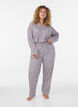 Katoenen pyjamabroek met hoge taille, Rood, Model image number 0