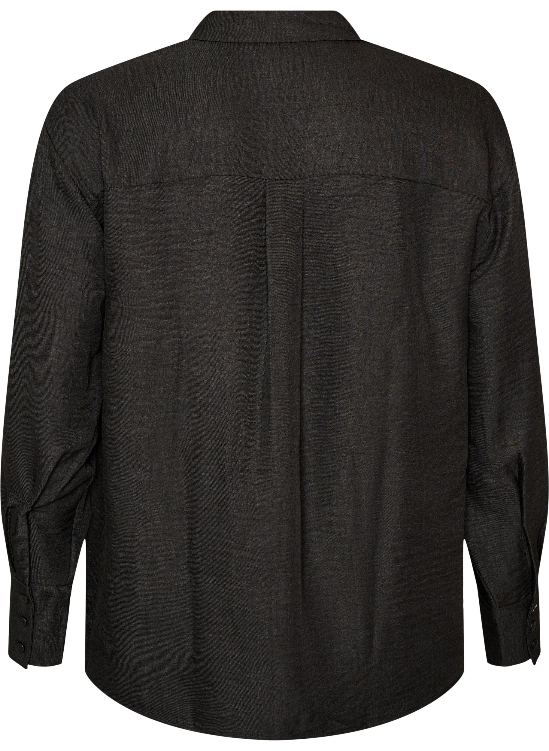 ZizziLosse shirt met V-hals, Zwart, Packshot image number 1