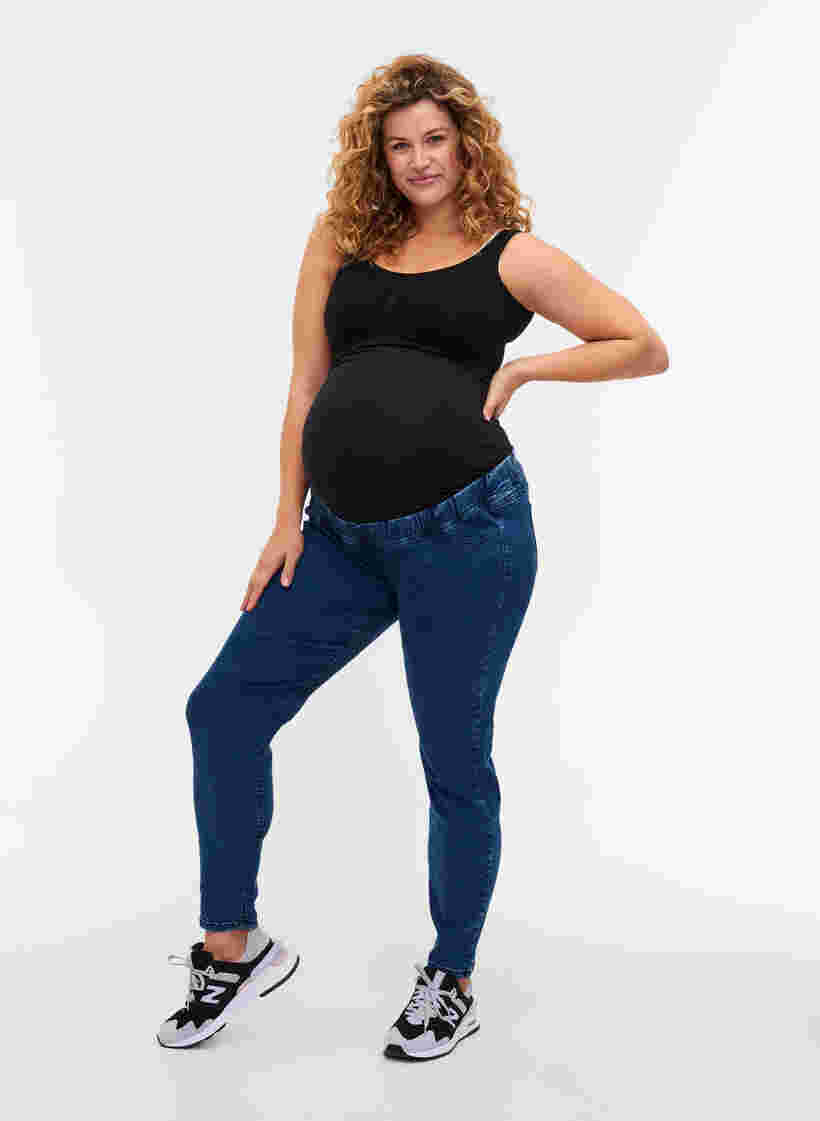 Zwangerschapsjegging met achterzakken, Dark blue, Model image number 2