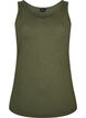 Solide kleur basis top in katoen, Groen, Packshot image number 0