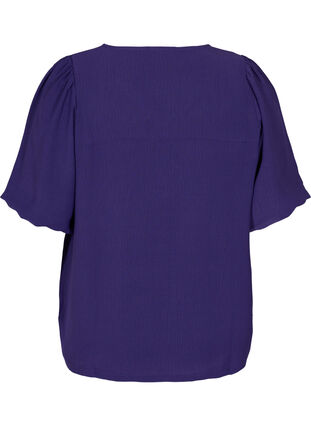 Top met korte mouwen en v-hals, Parachute Purple, Packshot image number 1