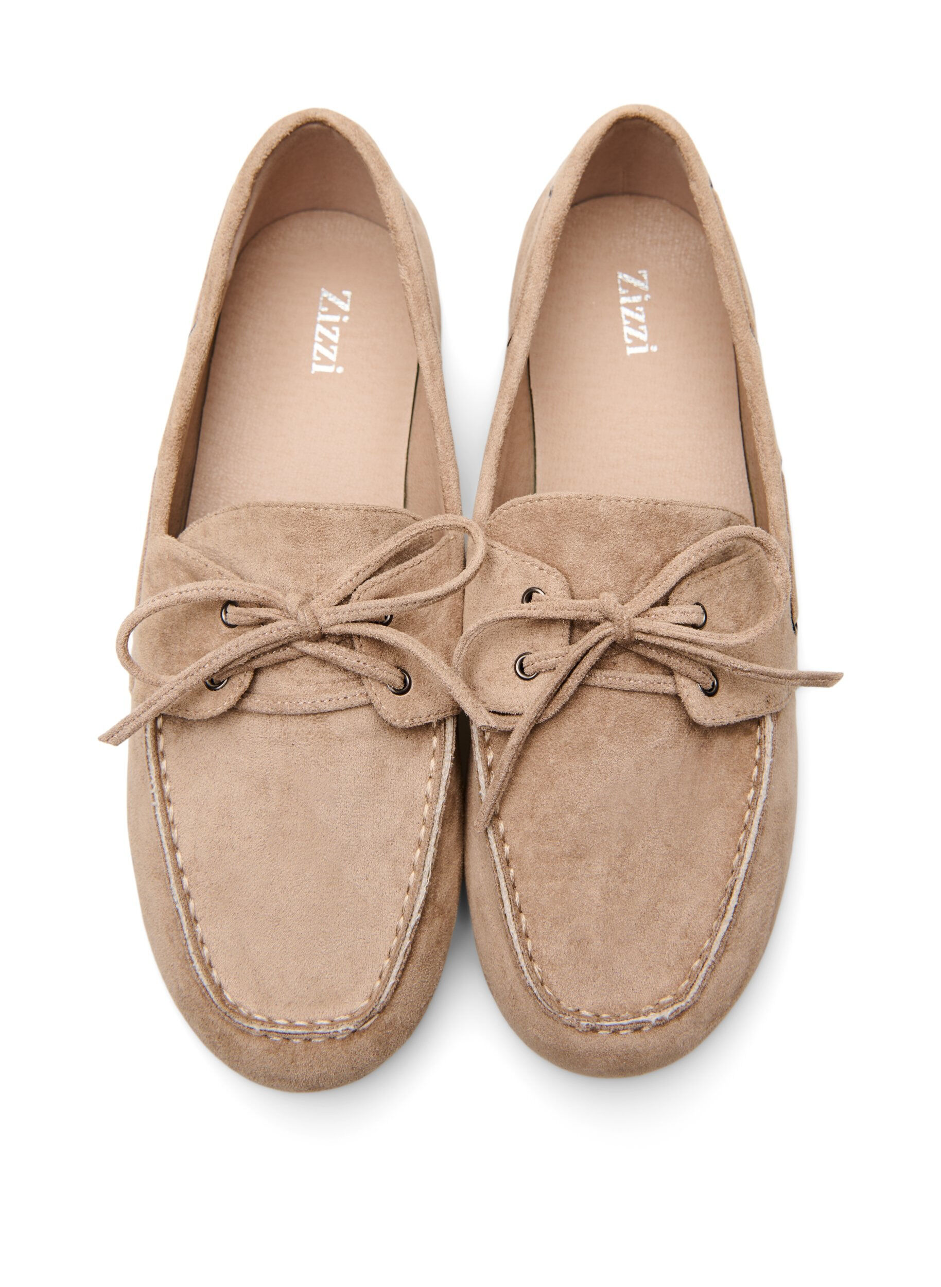 Zizzi Faux suede moccasins, Beige, Packshot image number 2
