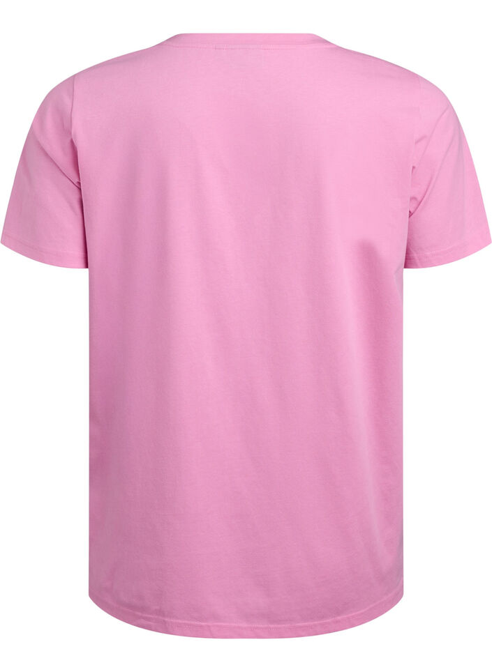 FLASH - T-shirt met V-hals, Roze, Packshot image number 1