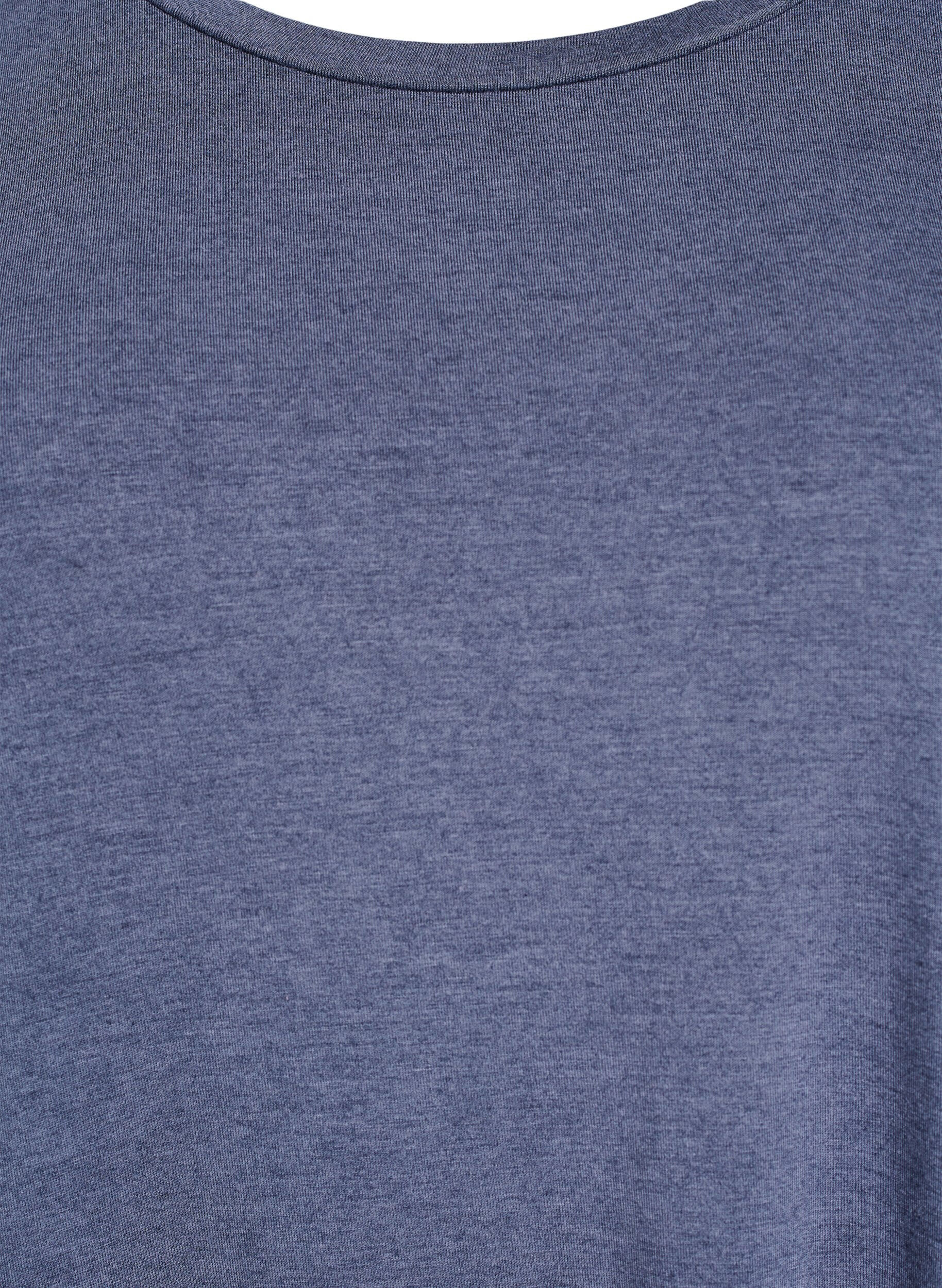 Zizzi Los T-shirt met ronde hals, Blauw, Packshot image number 2