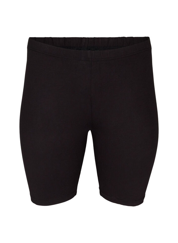 Effen basic fietsbroek, Zwart, Packshot image number 0