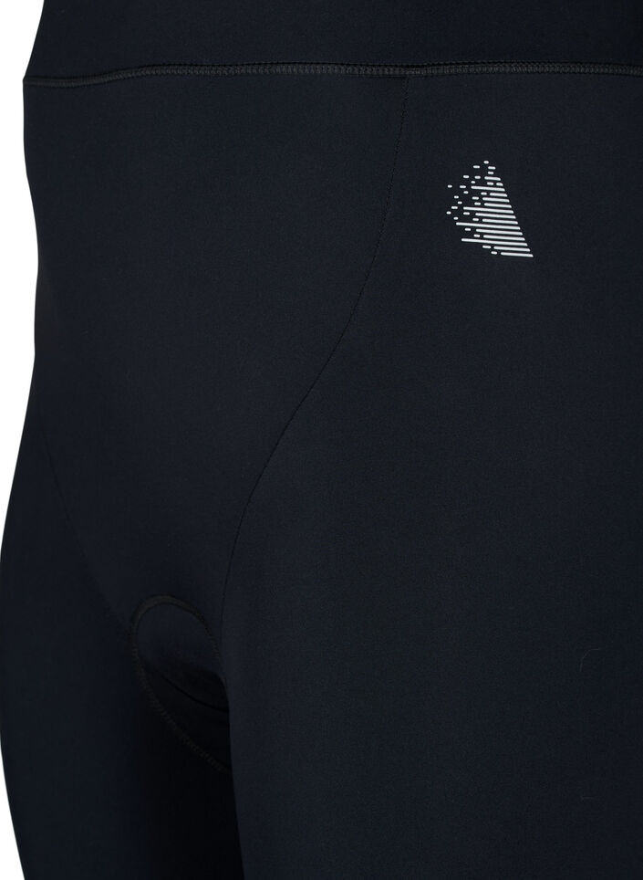 Korte fiets-/spinningbroek, Black, Packshot image number 2