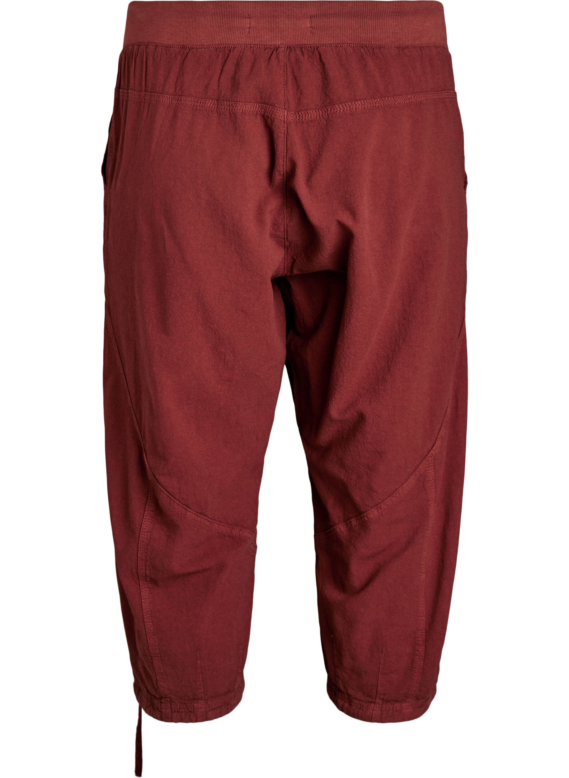 Zizzi Katoenen Capri-broek, Rood, Packshot image number 1